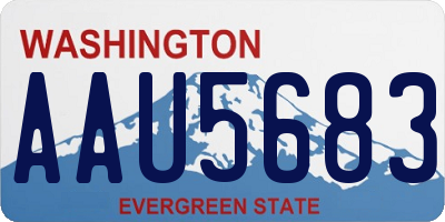 WA license plate AAU5683