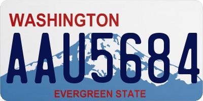 WA license plate AAU5684