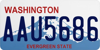 WA license plate AAU5686