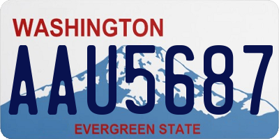 WA license plate AAU5687