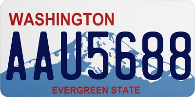 WA license plate AAU5688