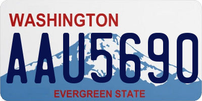 WA license plate AAU5690