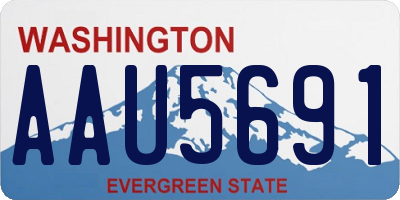 WA license plate AAU5691