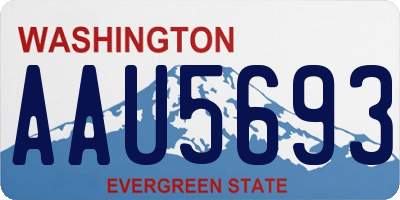 WA license plate AAU5693