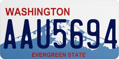 WA license plate AAU5694