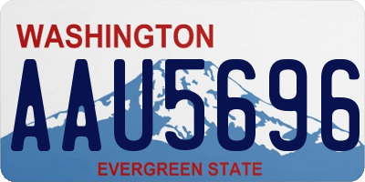 WA license plate AAU5696