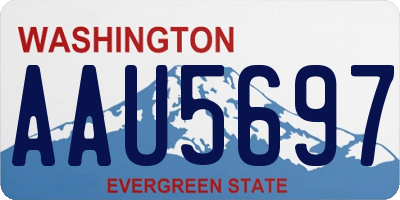 WA license plate AAU5697