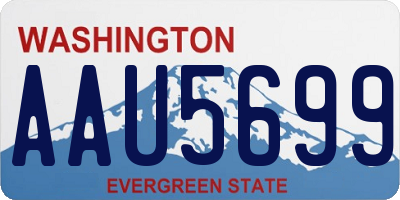 WA license plate AAU5699