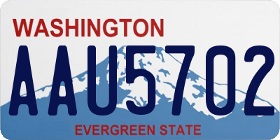 WA license plate AAU5702