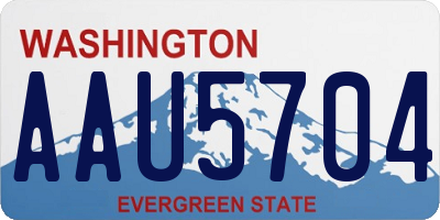 WA license plate AAU5704