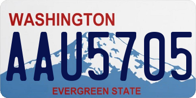 WA license plate AAU5705