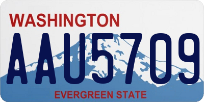 WA license plate AAU5709