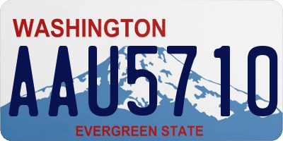 WA license plate AAU5710