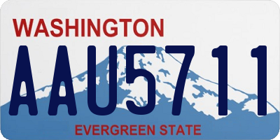 WA license plate AAU5711