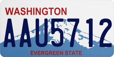 WA license plate AAU5712