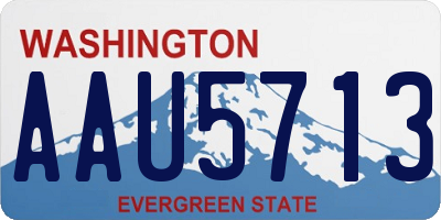 WA license plate AAU5713