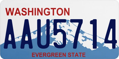 WA license plate AAU5714