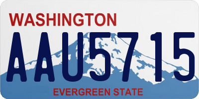 WA license plate AAU5715