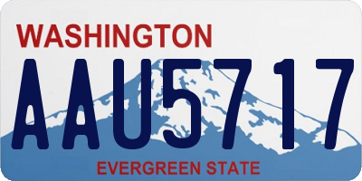 WA license plate AAU5717