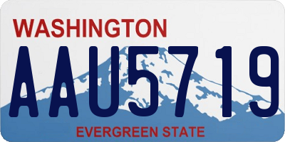 WA license plate AAU5719
