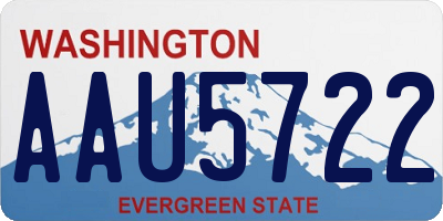 WA license plate AAU5722