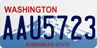 WA license plate AAU5723