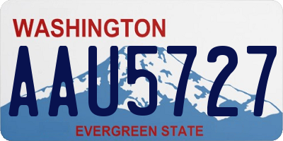 WA license plate AAU5727