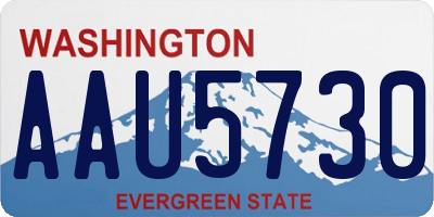 WA license plate AAU5730