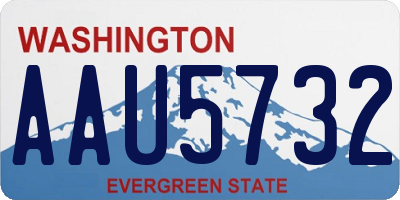 WA license plate AAU5732