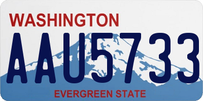 WA license plate AAU5733