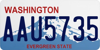 WA license plate AAU5735