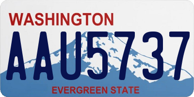 WA license plate AAU5737