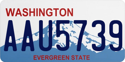 WA license plate AAU5739