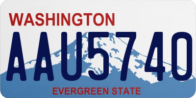 WA license plate AAU5740