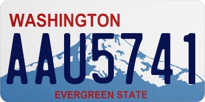 WA license plate AAU5741