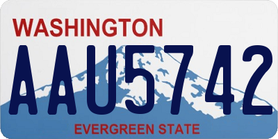 WA license plate AAU5742