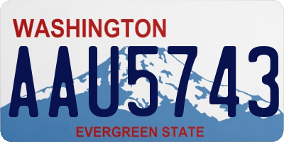 WA license plate AAU5743