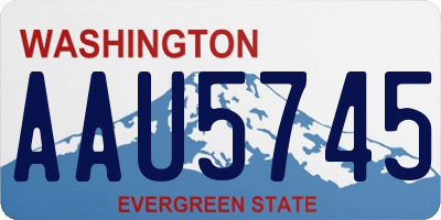 WA license plate AAU5745