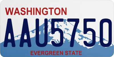 WA license plate AAU5750