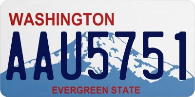 WA license plate AAU5751