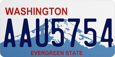 WA license plate AAU5754