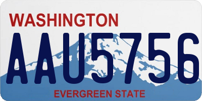 WA license plate AAU5756