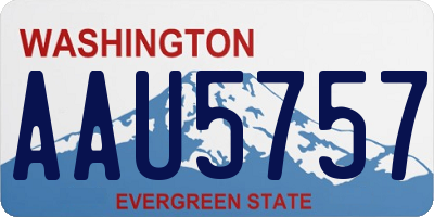 WA license plate AAU5757