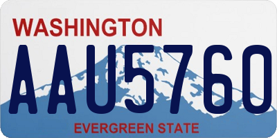 WA license plate AAU5760