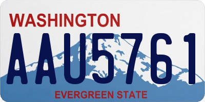 WA license plate AAU5761