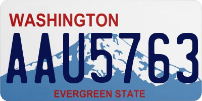 WA license plate AAU5763