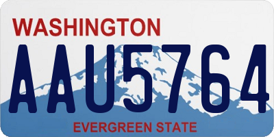 WA license plate AAU5764