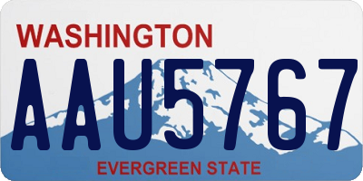 WA license plate AAU5767