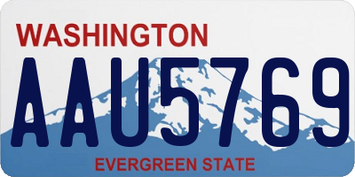 WA license plate AAU5769