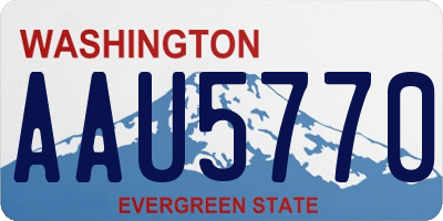 WA license plate AAU5770